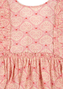 Dress Ava bow gots | Lacy pink | Konges Slojd