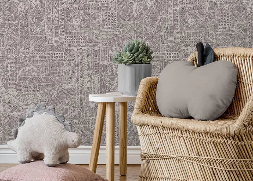 Behang Ethnic nights | Taupe | Staaltje
