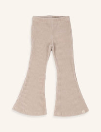 Flared broek | Rib crème | Navy Natural