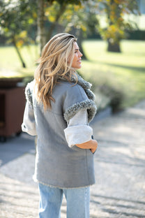 Gilet Cilka teddy | Classic grey  | Ibana