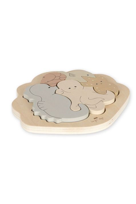 Wooden puzzle sea animals | Multi | Konges Slojd