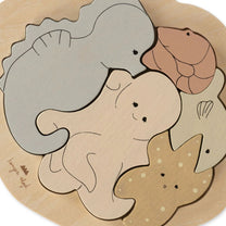 Wooden puzzle sea animals | Multi | Konges Slojd