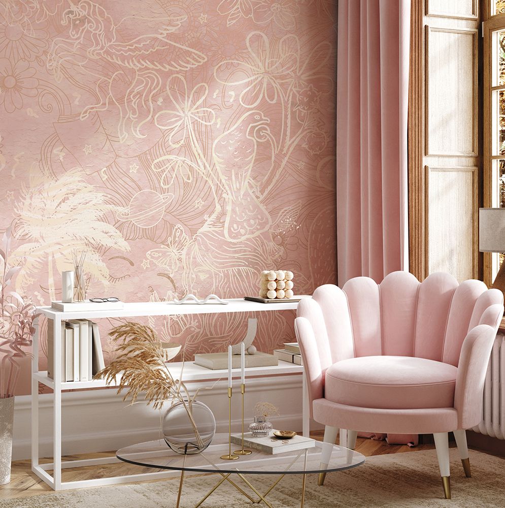 Behang Happy Days | Roze