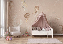 SALE | Behang Swimming Mermaids | Roze | 398x232cm
