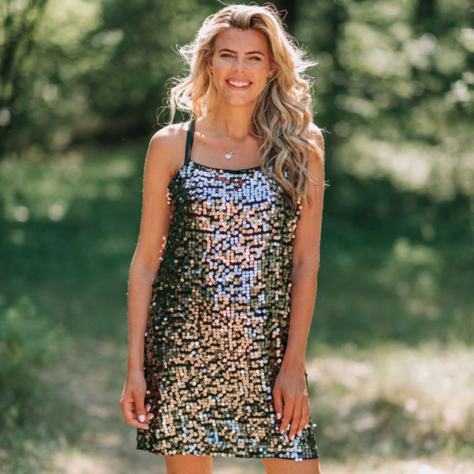 Jurk Quinn | Silver sequins | Gestuz