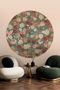 Behangcirkel English Garden | ⌀ 145 cm | Groen