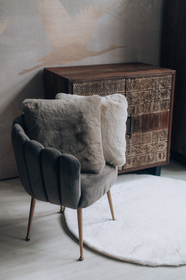 Vloerkleed Circle white | 120 cm