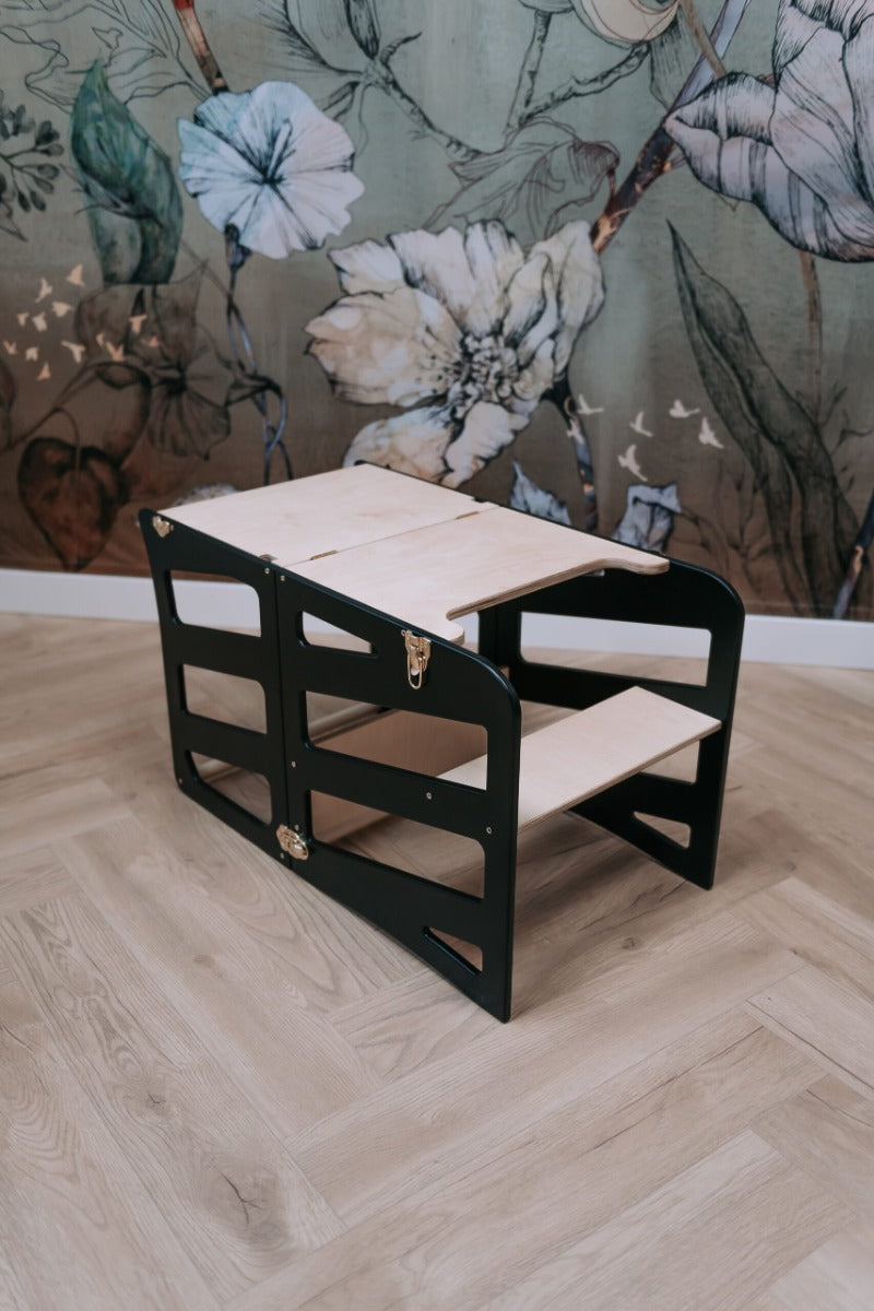 Modulair kidsmeubel | Keukenkruk | Bureau | Glijbaan