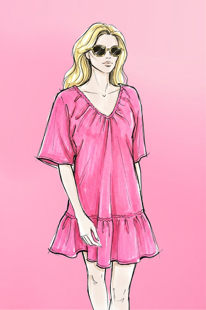 Dress Bon bini | Pink | Studio Poespas