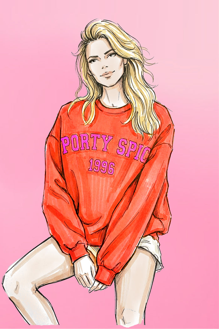 Sweat Sporty Spice | Raspberry | Studio Poespas