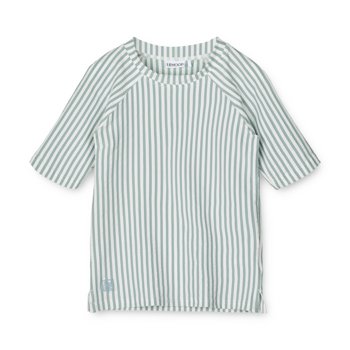 Zwemshirt Noah Seersucker | Sea blue / white | Liewood