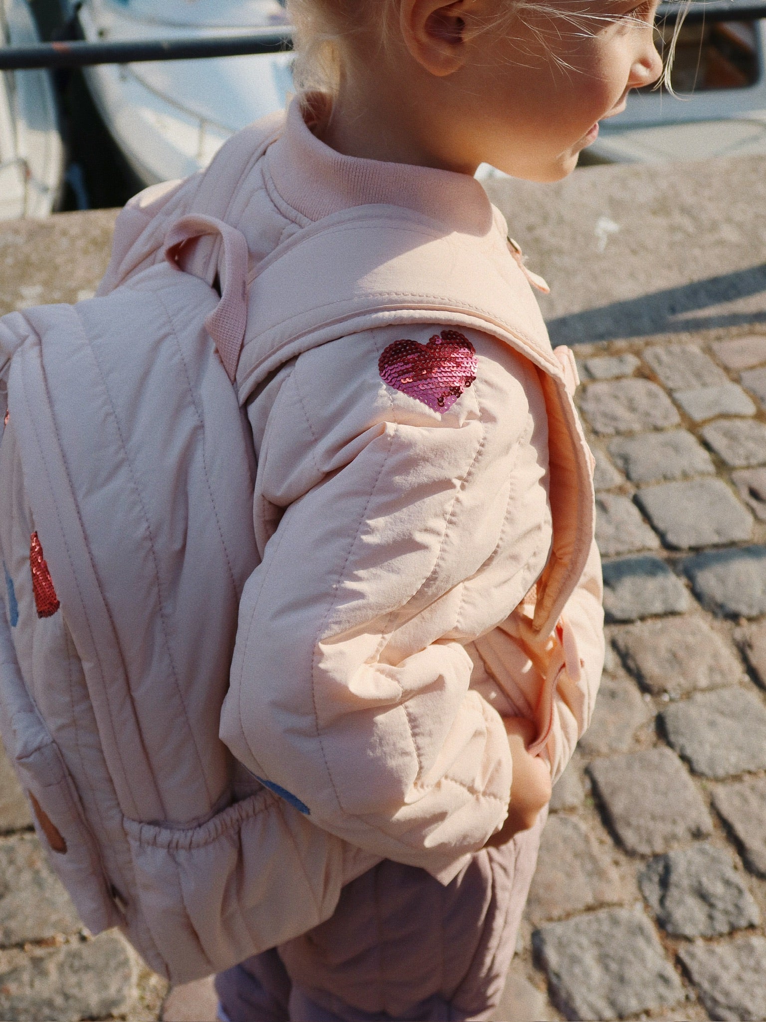 Rugzak Juno quilted sequin | Cameo rose | Konges Slojd