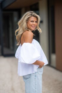 Off-shoulder top Idra | White