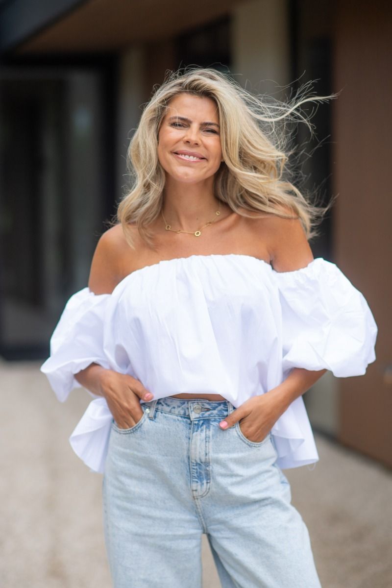 Off-shoulder top Idra | White