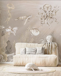 SALE | Behang Onderzee | Beige | 300x280cm