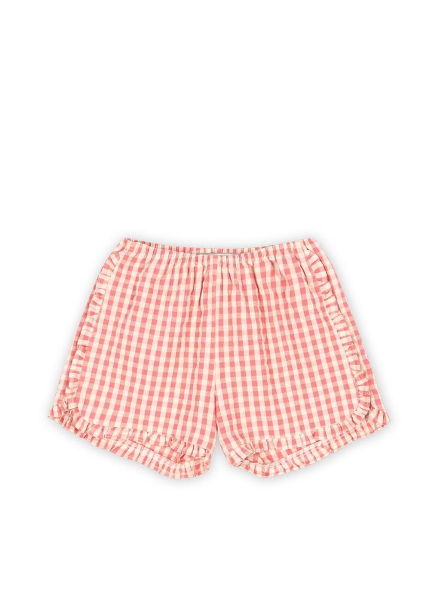 Shorts Kim frill gots | Flamingo plume check | Konges Slojd