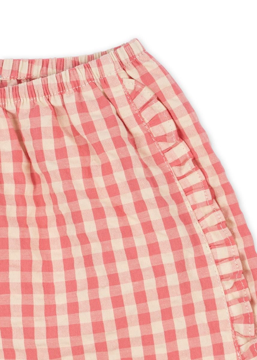 Shorts Kim frill gots | Flamingo plume check | Konges Slojd