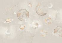 Behang Pastel Planets | Beige