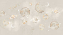 Behang Pastel Planets | Beige