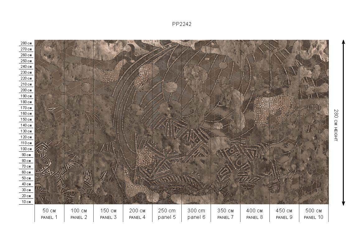 Wallpaper Wanderlust | Dark Brown | Sample