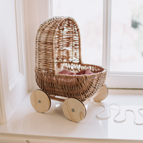 Poppenwagen klein | Riet