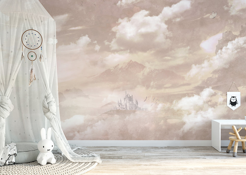 Behang Sweet dreams | Roze | Staaltje