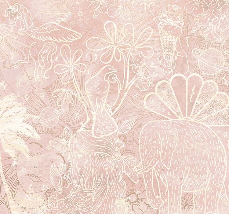 Behang Happy Days | Roze