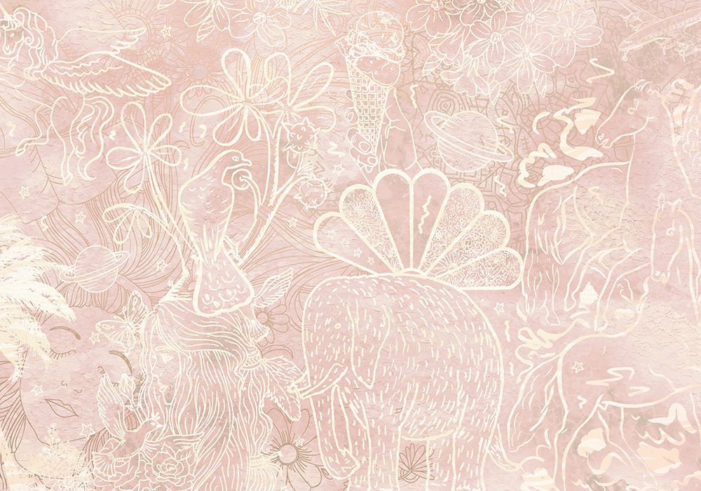 Behang Happy Days | Roze