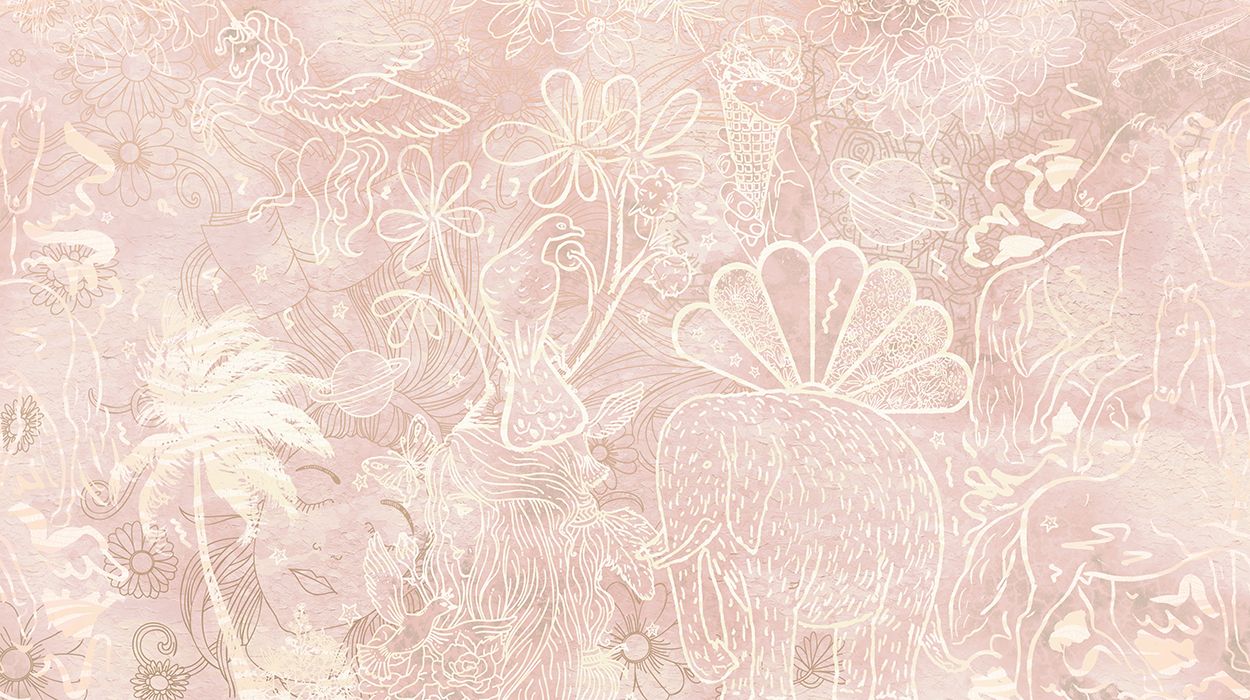 Behang Happy Days | Roze