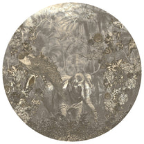 Wallpaper circle Floral Elephant
