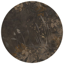Behangcirkel Golden Leaves | Donkerbruin