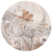 Behangcirkel Floral Garden | Roze