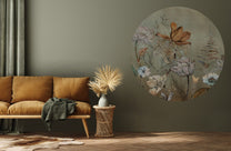 Behangcirkel Floral Garden| Groen