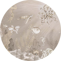 Behangcirkel Onderzee | Beige