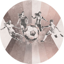Behangcirkel Voetbal | Vrouwen | Roze