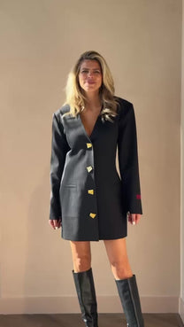 Hourglass blazerdress Star | Black | Refined Department