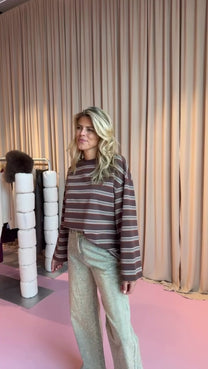 Longsleeve Tommy | Brown Stripe | Harper & Yve