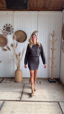 Knit skirt Solea | Graphite | Studio Poespas