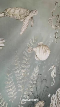 Behang Onderzee | Blauw