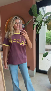 Shirt Gimme more | Wine berry | Harper & Yve