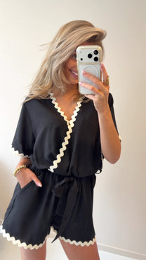 Jumpsuit Swirl | Black cream | Studio Poespas