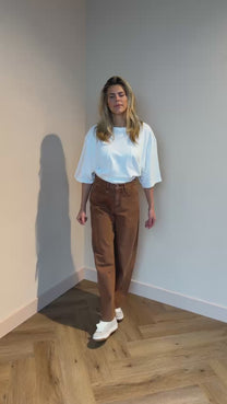 Balloon fit jeans Hailey | Brown | Refined Department