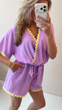 Jumpsuit Swirl | Lilac yellow | Studio Poespas