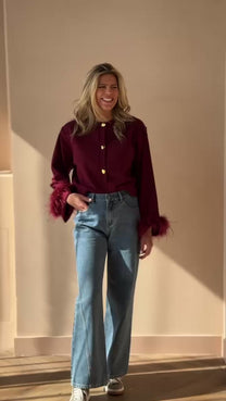 Knitted vest Mady | Bordeaux | Refined Department