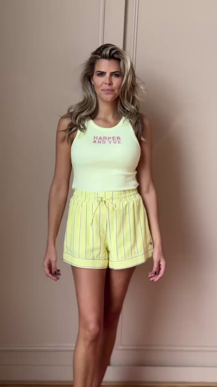 Short Yessie | Yellow stripe | Harper & Yve