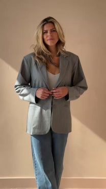 Oversized blazer Mikky | Light grey | Refined Department