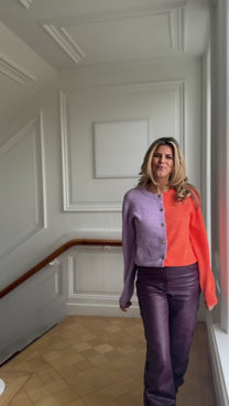 Cardigan Sweets for my sweets | Lilac/orange | Studio Poespas