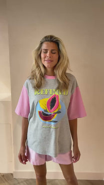 Oversized T-shirt Loui | Grey melange | Refined Department