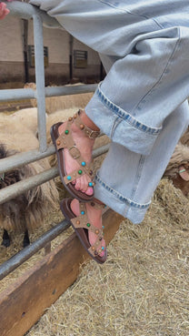 Sandaal Linear | Taupe suede | Steve Madden