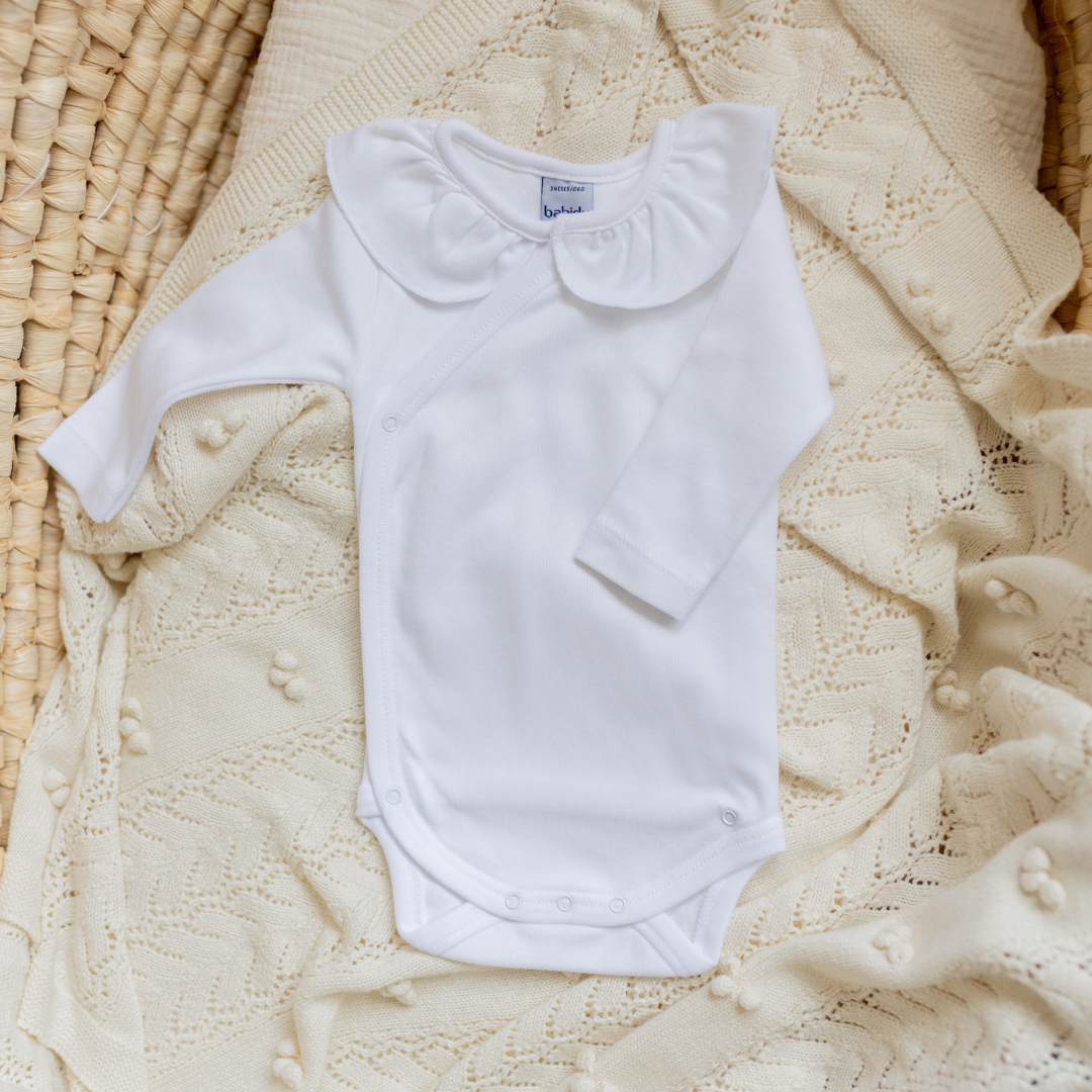 Romper Loet | Volantkraag wit | Lange mouwen | Babidu